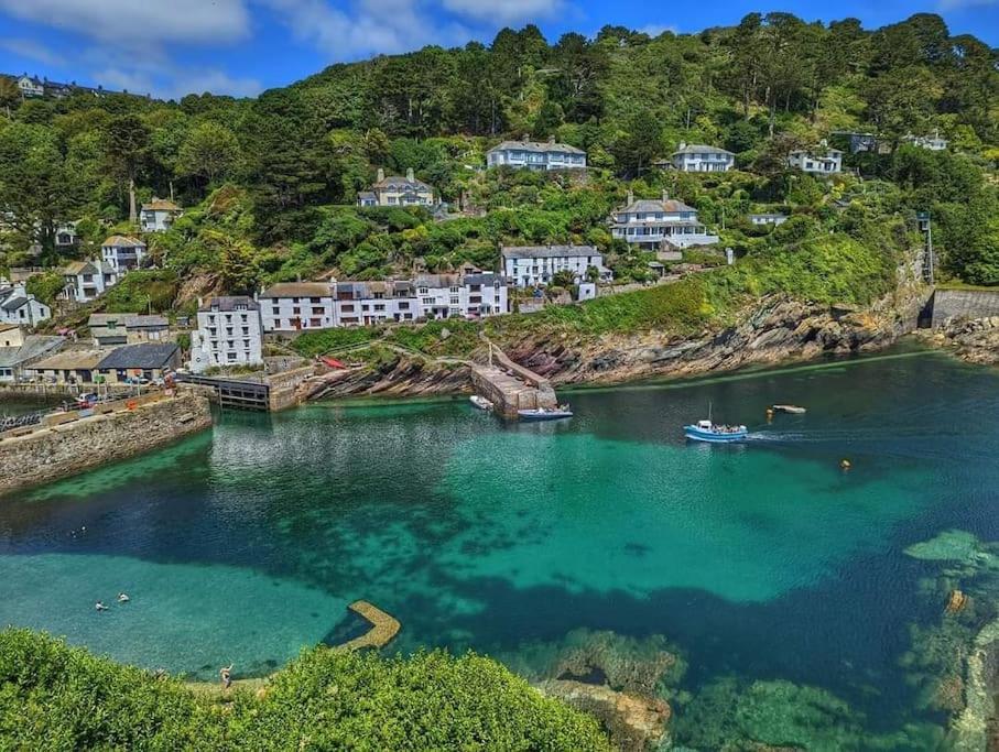 Bijou Coastal Apartment In Polperro With Hot Tub Onsite Parking Downhill Walk To Village Exterior foto