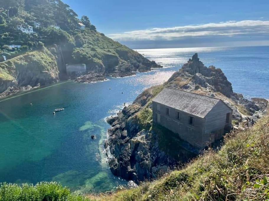 Bijou Coastal Apartment In Polperro With Hot Tub Onsite Parking Downhill Walk To Village Exterior foto